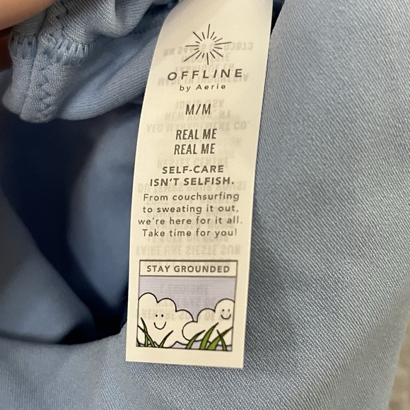 Offline By Aerie Blue Tank Sports Bra Size Medium NO PADDING - Picture 6 of 7